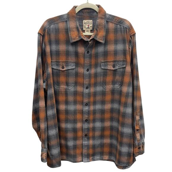 Red Head Men’s Orange & Gray Long Sleeve Flannel Shirt Size 2XL - Picture 1 of 9